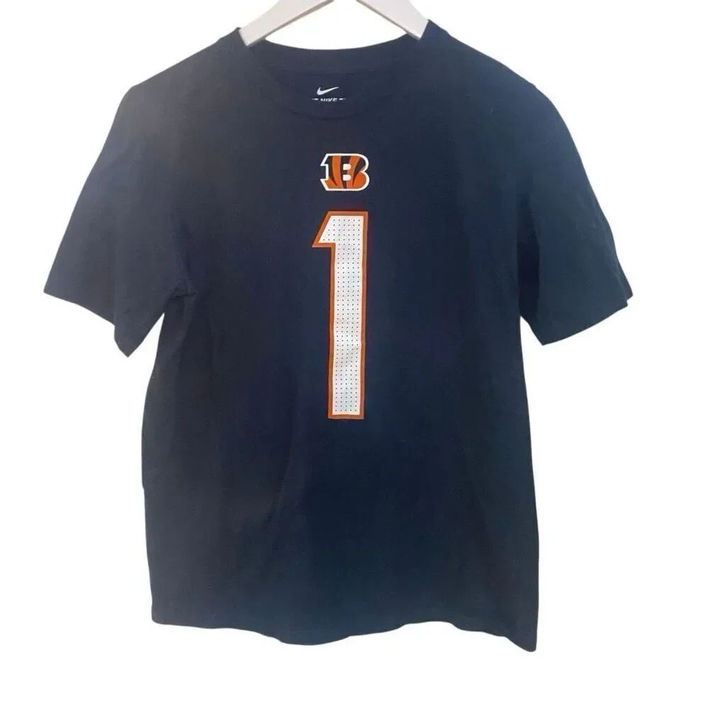 Nike The Nike tee shirt sleeve bengals t shirt #1 Chase XL black orange